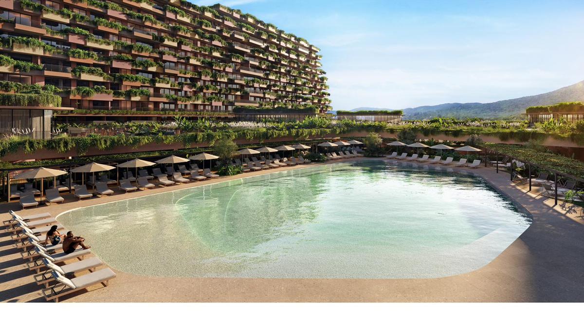 Piscina com areia Porto Belo Beach